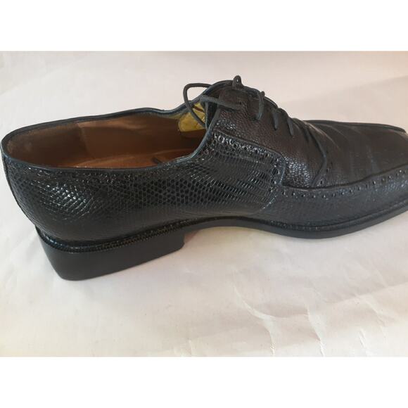 Men’s Belvedere Studio Genuine OSTRICH Dress Black Shoes Sz 10 main image 8